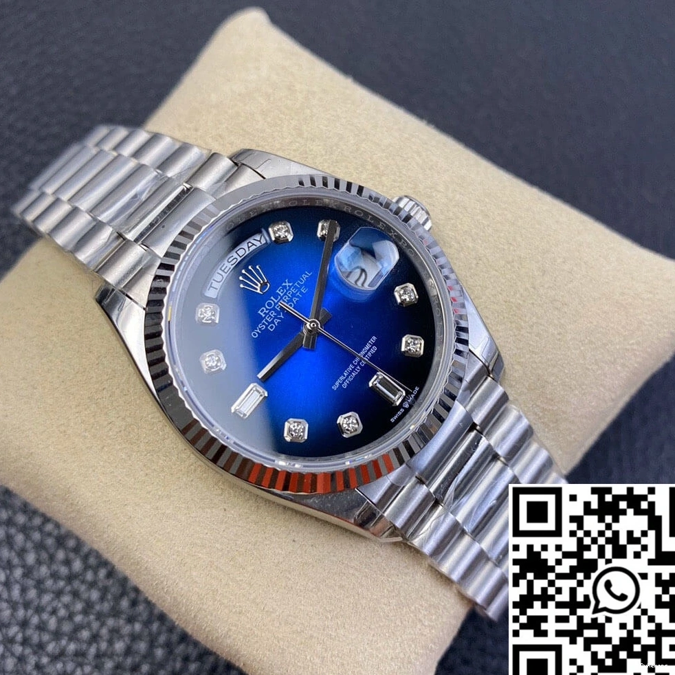 Dial M128239-0023 Diamond Rolex Blue EW Factory Day-Date Gradient 0406